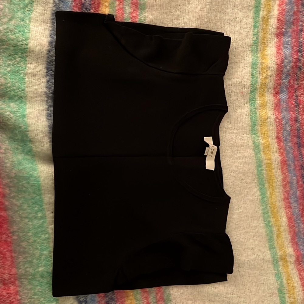 LOFT tank sweater with ruffle shoulder